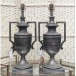 PAOLO MOSCHINO REGENCY URN TABLE LAMPS, a pair, 63cm H. (2)