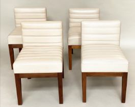 LINLEY DICE CHAIRS, a set of four, by David Linley, 46cm W x 64cm D x 70cm H.