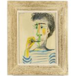 PABLO PICASSO, Le Fumeur - The Smoker, 58cm x 39cm, photolithograph, signed in the plate. editions