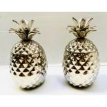 PINEAPPLE ICE BUCKETS, pair, silver plated, 35cm H x 18cm diam. (2)