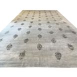 FINE CONTEMPORARY SILK AND WOOL CARPET, 592cm x 354cm.