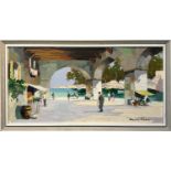 CECIL ROCHFORT DOYLY JOHN (1906-1993) 'Portofino', oil on canvas, 34cm x 70cm, framed.