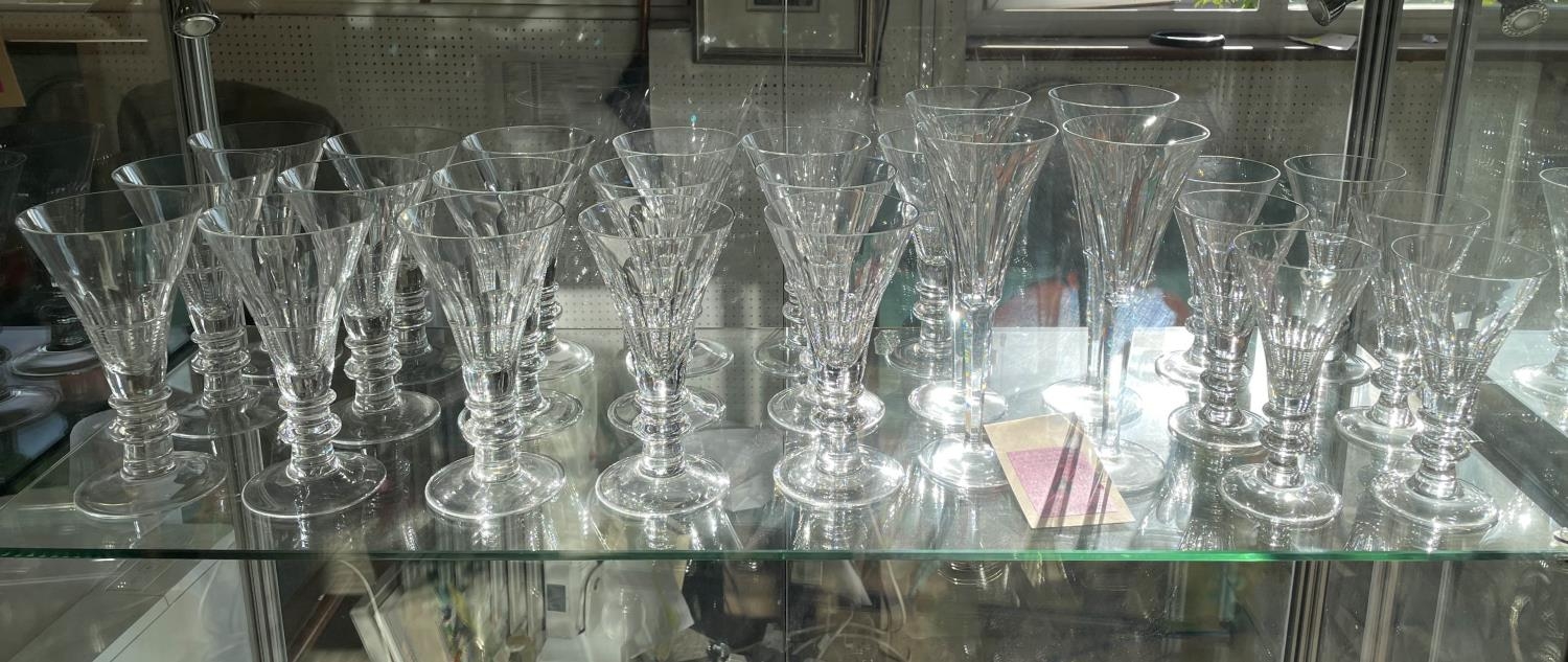 WINE GLASSES, sixteen and fifteen white six red and four others, cut glass. (41) - Image 2 of 2