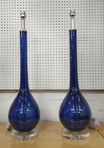 JULIAN CHICHESTER AVIGNON TABLE LAMPS, a pair, 69cm H, blue finish. (2)