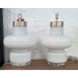 JULIAN CHICHESTER DAPHNE TABLE LAMPS, a pair, each 52cm H, opal. (2)