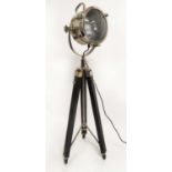 CULINARY CONCEPTS FLOOR LAMP, 125cm H on an ebonised tripod base.