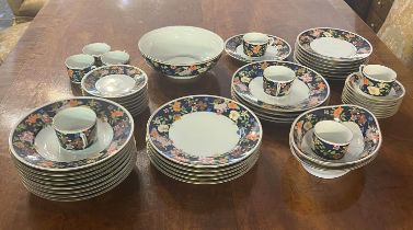 LIMOGES FILETS FAITS MAIN SERVICE, nine dinner plates, eight entrée plates, eight soup bowls, two