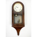 J HANNY OF SHREWSBURY REGULATOR WALL CLOCK, mid 19th century rosewood veneer, 85cm H x 30cm W.