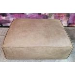 TIMOTHY OULTON NIRVANA STOOL, 100cm x 80cm x 30cm, tan leather.