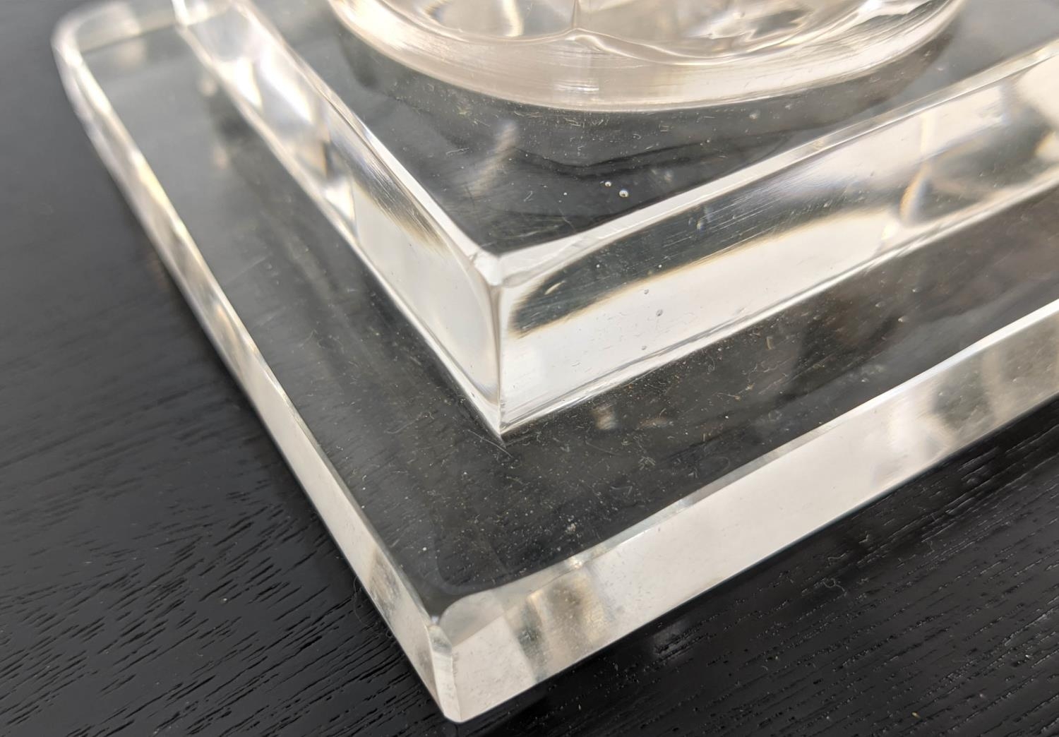 HURRICANE LANTERNS, a pair, cut glass, 39.5cm x 14.5cm diam. (2) - Image 4 of 4