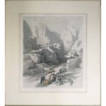 DAVID ROBERTS, 'Karnac and other Egyptian Views', handcoloured lithographs, 53cm x 36cm, framed. (4)