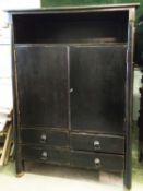 CHINESE CABINET, 163cm H x 68cm x 105cm, with four drawers to base.