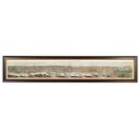 AFTER FREDERICK JAMES SMYTH, 'A Panoramic View of London and River Thames 1845' lithograph, 40cm x