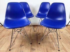 VITRA DSR CHAIRS, a set of four, by Charles and Ray Eames, 81cm H. (4)