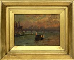 WILFRED PROBYN (19th century British) 'The day has gone beyond recall - a view of New London