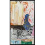 JONATHAN RICHARD TURNER (b1937), 'Figures and Jug, hommage to William Scott', oil on canvas, 93cm