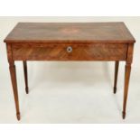 ITALIAN SIDE TABLE, late 18th century North Italian walnut and tulipwood banded in the manner of
