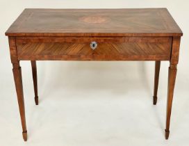 ITALIAN SIDE TABLE, late 18th century North Italian walnut and tulipwood banded in the manner of