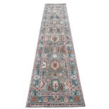 FINE CONTEMPORARY BAKSHAISH DESIGN RUNNER, 306cm x 73cm.