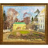 NIKOLAI GORSHKOV (1923-2009), 'Gorki Leninskiye Lenins Dacha', oil on canvas, 83cm x 98.5cm, signed,