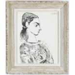 PABLO PICASSO, Francoise in Embroidered Blouse, 39.5cm x 31.5cm, lithograph dated in the plate,