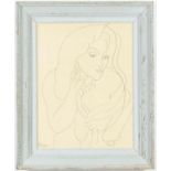 HENRI MATISSE, Portrait of a woman K4, signed in the plate, 1966 lithograph printed by Mourlot,