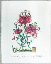 SALVADOR DALI (1904-1989), 'Surrealistic flowers', heliogravure in colour on Arches paper, published