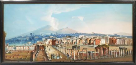 19TH CENTURY ITALIAN SCHOOL GOUACHE, 'The Ruins of Pompeii', Lyon and Turnbull from the Lord