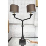 VAUGHAN TABLE LAMP, 36cm W x 64cm H overall including shades.