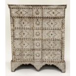 SYRIAN COMMODE, late 19th century/early 20th century Syrian hardwood, bone, mother of pearl and