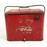 COCA COLA PORTABLE BOTTLE COOLER, 1960's, 48cm x 25cm x 42cm H.