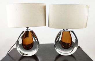HEATHFIELD & CO TABLE LAMPS, a pair, with shades, 52cm. (2)
