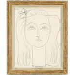 PABLO PICASSO, Francoise, rare lithograph, signed in the plate, suite: Cincinnati, printed by