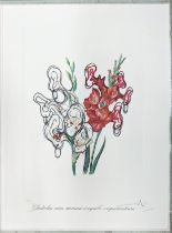SALVADOR DALI (1904-1989), 'Surrealistic flowers', heliogravure in colour on Arches paper, published