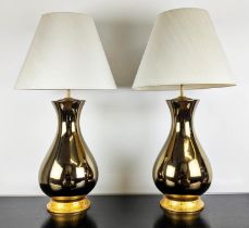 HEATHFIELD & CO LOUISA TABLE LAMPS, a pair, with shades, 78cm H. (2)