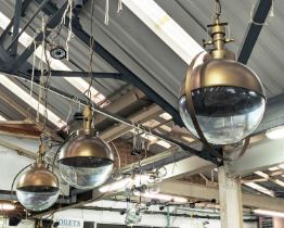 MERCANA LEIGHTON PENDANT LIGHTS, a set of three, 200cm drop approx each. (3)