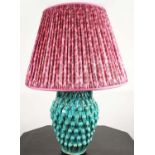 VAUGHAN TABLE LAMP, with pleated shade, 81cm H.