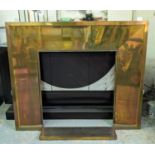 FIRE SURROUND, 141cm x 117.5cm, brass.