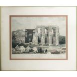 WILLIAM WALTON, after Captain Charles Franklin head, 'View of Suez' lithograph, 26cm x 46cm,