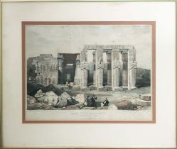 WILLIAM WALTON, after Captain Charles Franklin head, 'View of Suez' lithograph, 26cm x 46cm,