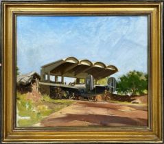 FRANK WOOTTON (1911-1998), 'A RAF Liberator', India', oil on canvas, 39cm x 48cm, framed. (Subject