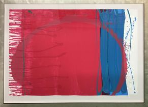 CHARLOTTE CORNISH, 'Into the New' screenprint, framed, 80cm H x 120cm W.