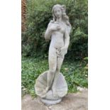 SCULPTURAL STUDY OF VENUS, composite stone, 120cm high, 55cm diameter