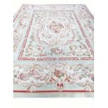 FINE AUBUSSON SAVONNERIE DESIGN CARPET, 370cm x 270cm.