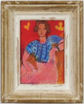HENRI MATISSE, Portrait in colours of a woman, signed in the plate, off set lithograph, vintage