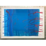 CHARLOTTE CORNISH 'Out of the Known' screenprint, framed, 80cm H x 120cm W.