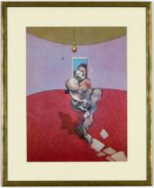 FRANCIS BACON, portrait of George Dyer talking, off set lithograph, 1966, printed by Maeght, 33cm