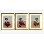 FRANCIS BACON, portrait of George Dyer, three off set lithographs, 1966, printed by Maeght, 33cm x