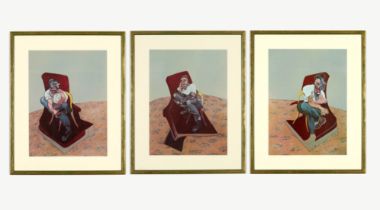 FRANCIS BACON, portrait of George Dyer, three off set lithographs, 1966, printed by Maeght, 33cm x