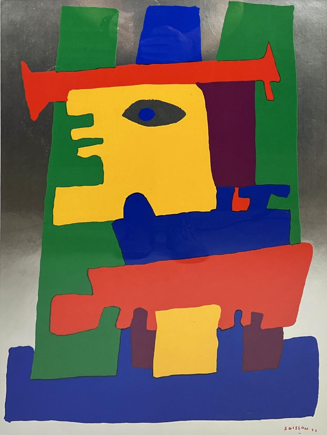 JACQUES SOISSON (1928-2012) Abstract, screenprint, 56cm x 39cm, framed. - Bild 2 aus 3